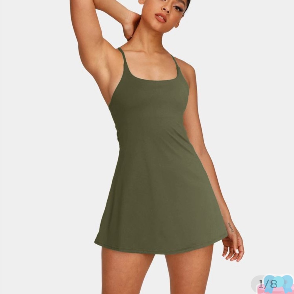 Sage Green Halara Athleisure Dress